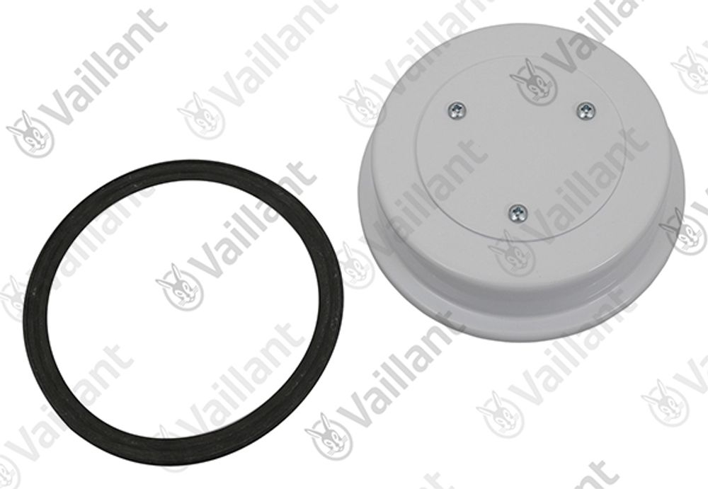 VAILLANT Deckel, variabel DN 125 mit Dichtung Anschluss an 80 PP (starr) 80/125 u.w. Vaillant-Nr. , 076169