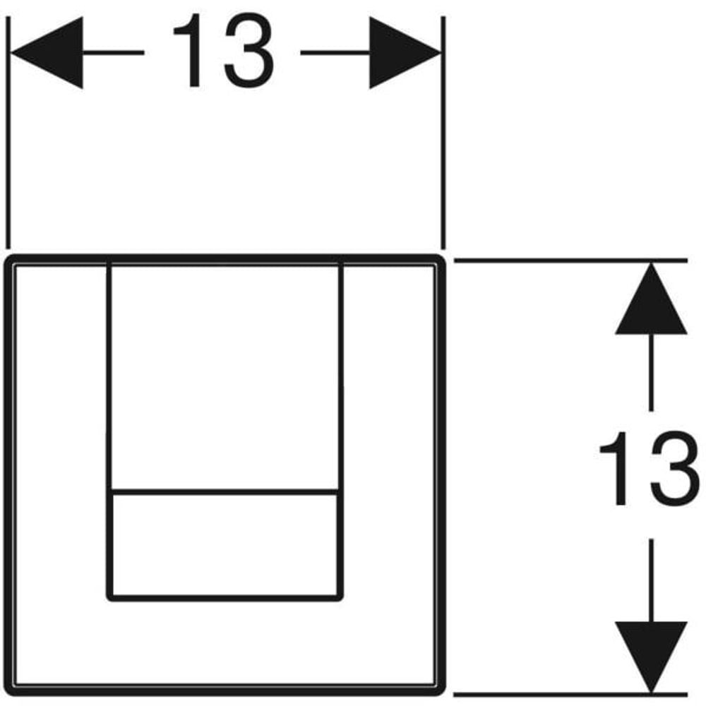 Geberit Tango Abdeckplatte: mattverchromt, 241924461