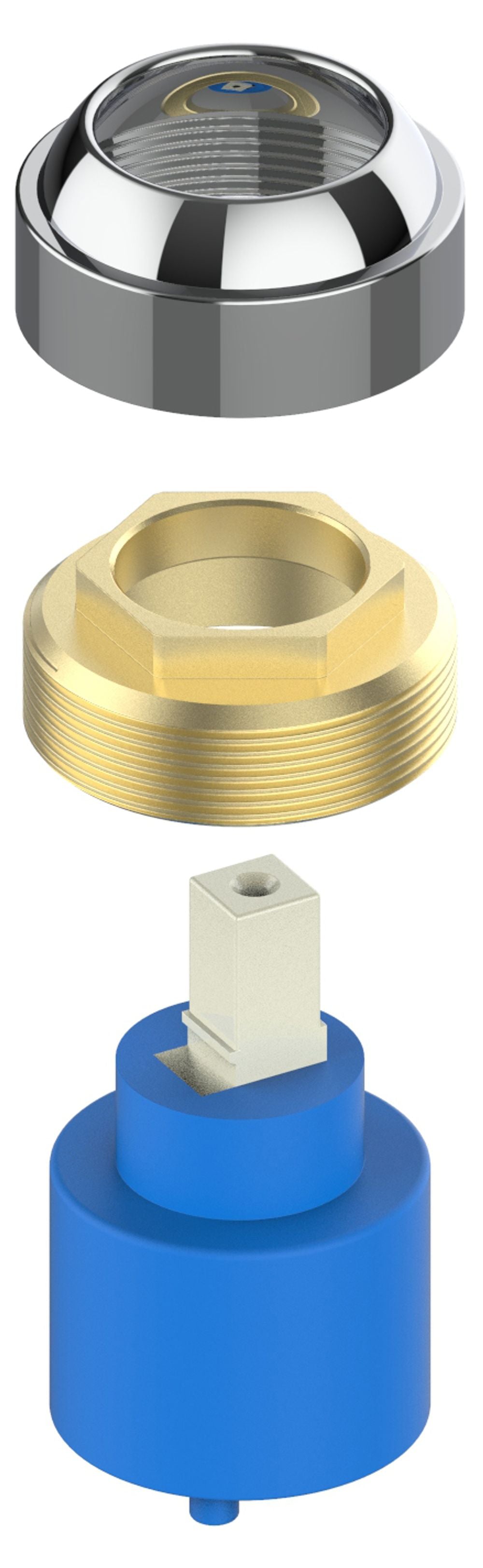 KEUCO Ersatzteile Armaturen Mischwasserkartusche komplett für 51620 / 51624 verchromt, 50100010185