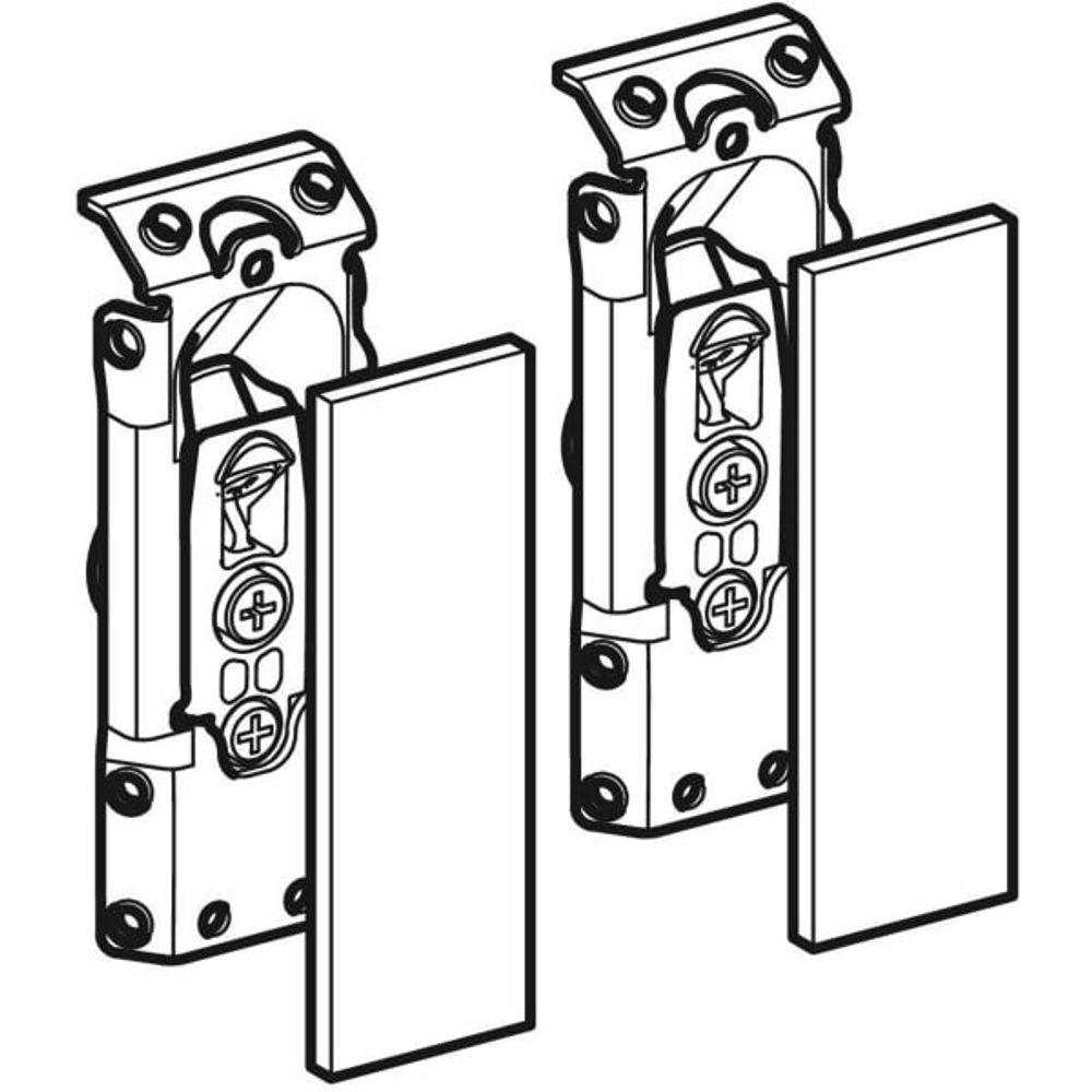Geberit Option Schrankaufhänger im Set, best.aus:2 Deckkappen u.2 Aufhaenger, 595152000