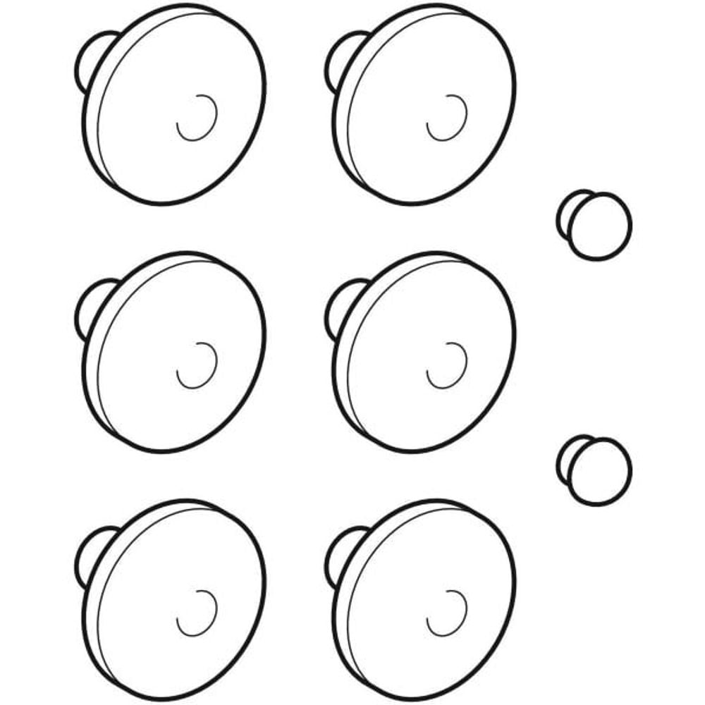 Geberit Set Puffer für WC-Deckel Courreges und Mango, 598028000