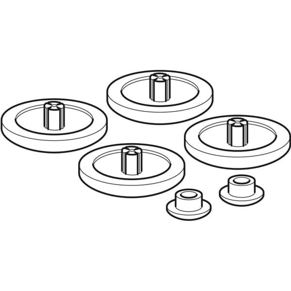 Geberit Set Puffer für WC-Deckel weiß, 598094000