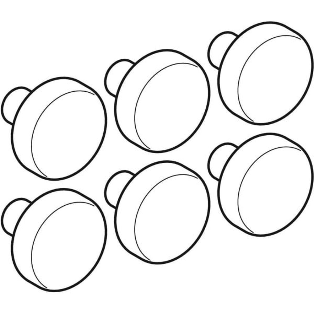 Geberit GE Set Puffer für WC-Deckel (6 Stück) 500 by Citterio, 598135000