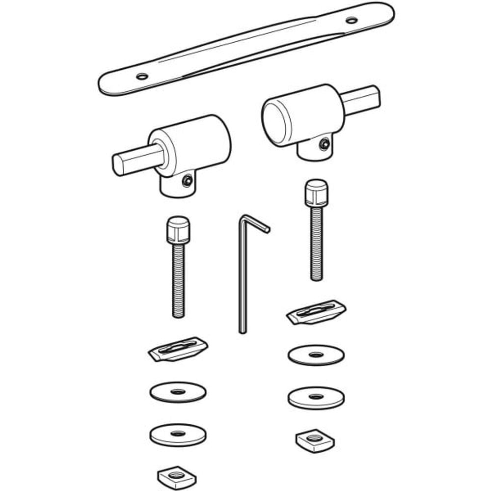 Geberit Set Scharniere für WC-Sitz mit Absenkautomatik, 598159000, 598159000