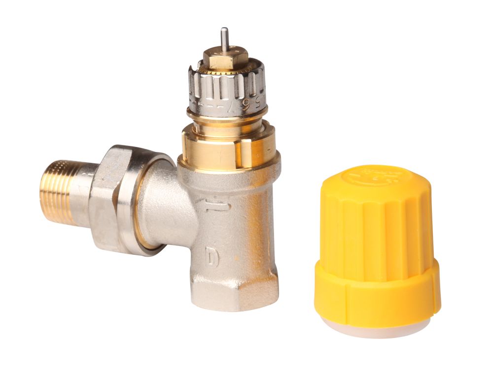 Danfoss Ventilgehäuse RA-UN 10 R 3/8, Eck, Matt vernickelt, 013G3001