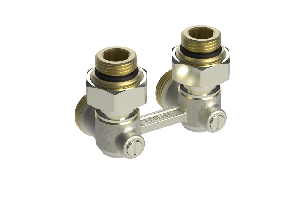 Danfoss Universalverschraubung RLV-KB für Ventil-HK, Heizkörper R 1/2, Eck, 003L0394