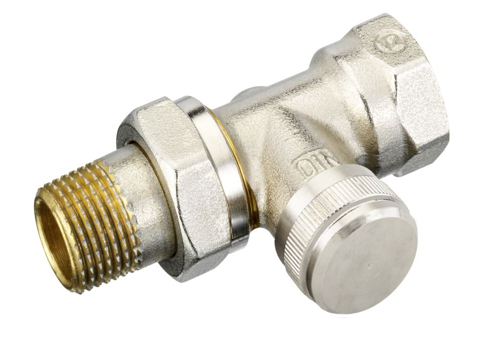 Danfoss Rücklaufverschraubung RLV 15 R 1/2, Durchgang, vernickelt, 003L0144