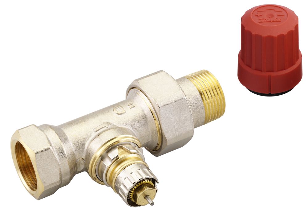 Danfoss Ventilgehäuse RA-N 20 R 3/4, Durchgang, Matt vernickelt, 013G0036