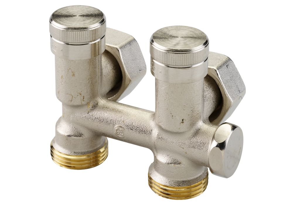 Danfoss Universalverschraubung RLV-K für Ventil-HK, Heizkörper G 3/4, Eck, 003L0283