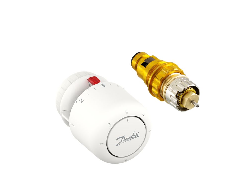 Danfoss Ventileinsatzset RAVL 10/15 Ventileinsatz und Aero Thermostatkopf, 015G5202