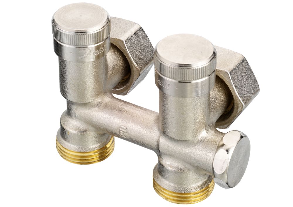 Danfoss Universalverschraubung RLV-K für Ventil-HK, Heizkörper R 1/2, Eck, 003L0282