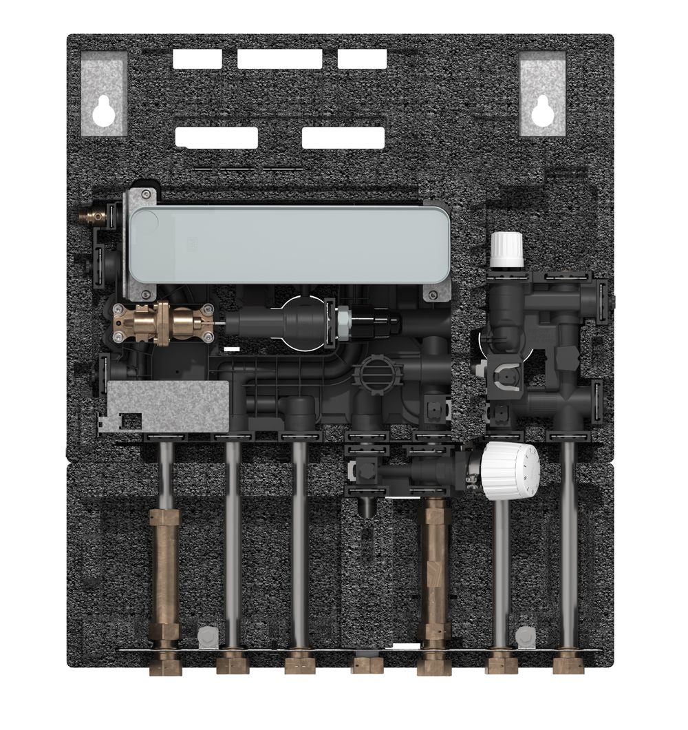 Danfoss Wohnungsstation EvoFlat 4,0 F1 Eckeinstieg für Heizkörper, 10 bar, 95C, 183B1500