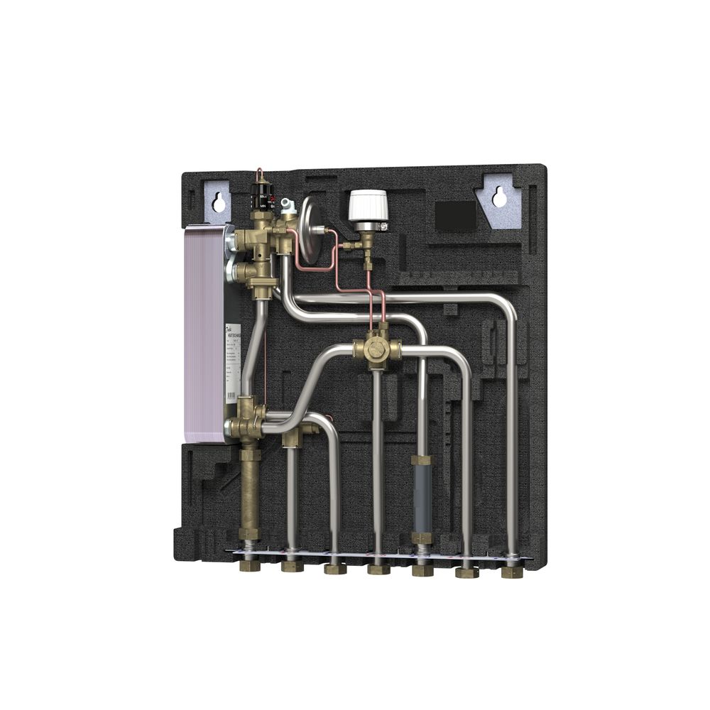 Danfoss Wohnungsstation Evoflat FSS 1 Eckeinstieg HT-Heizung, 43kW, Dämmhaube, 145B0069