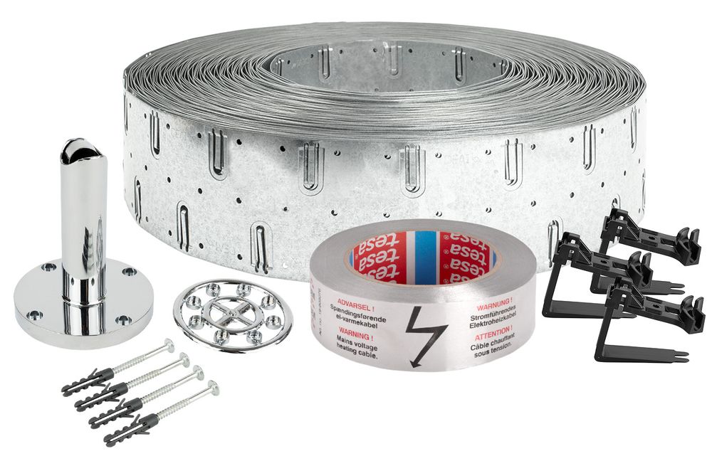 Danfoss Aluklebeband 38mm breit/50m lang max,160C,m,Warnaufschrift,selbstklebend, 088L0409