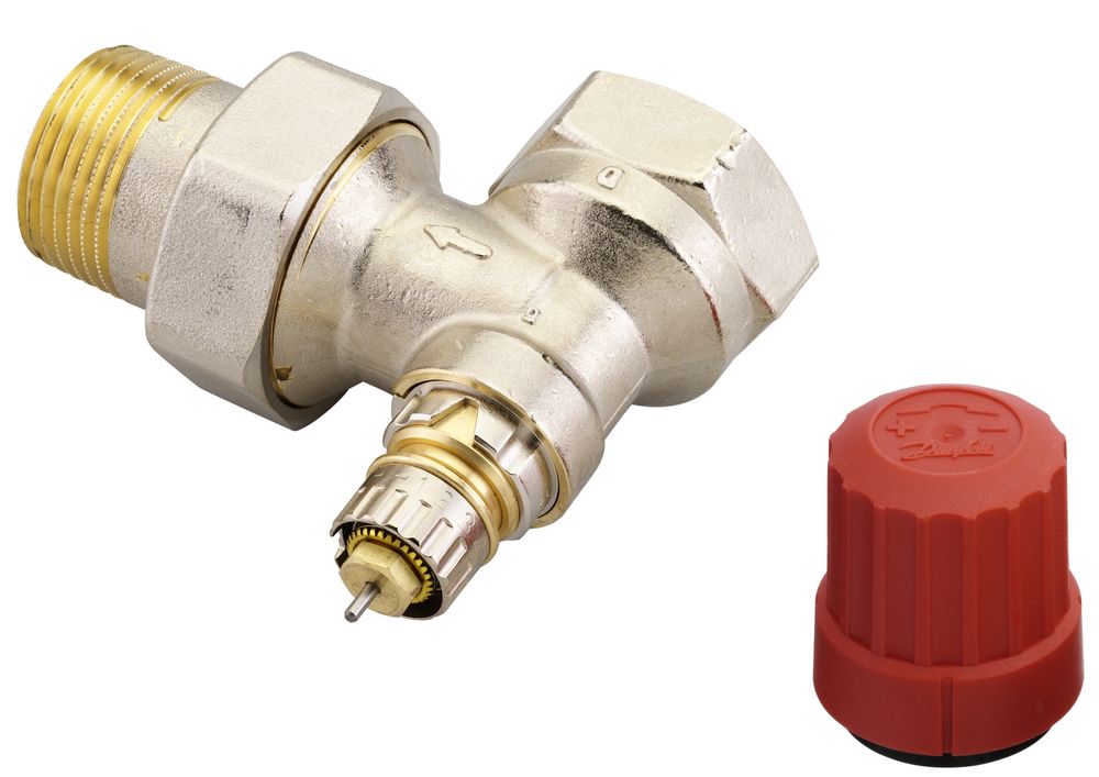 Danfoss Ventilgehäuse RA-N 25 R 1/1, Eck, Matt vernickelt, 013G0037