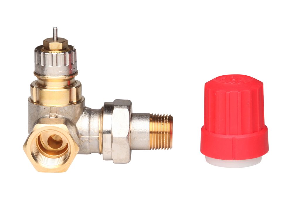 Danfoss Ventilgehäuse RA-N 10 R 3/8, WE links, Matt vernickelt, 013G0232