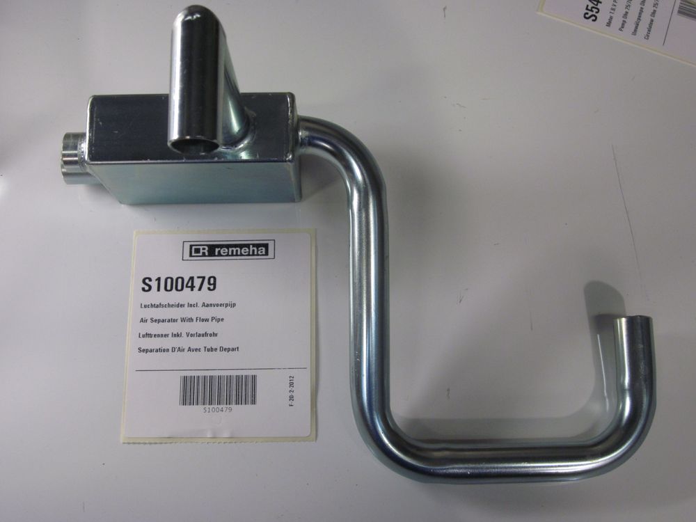 Remeha Vorlaufrohr mit Luftabscheid, S100479