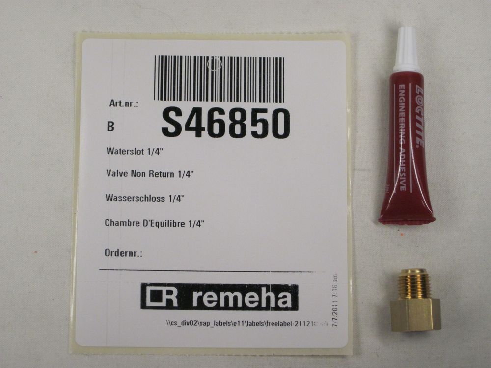Remeha Verschaubung 1/4 für Manometer, S46850