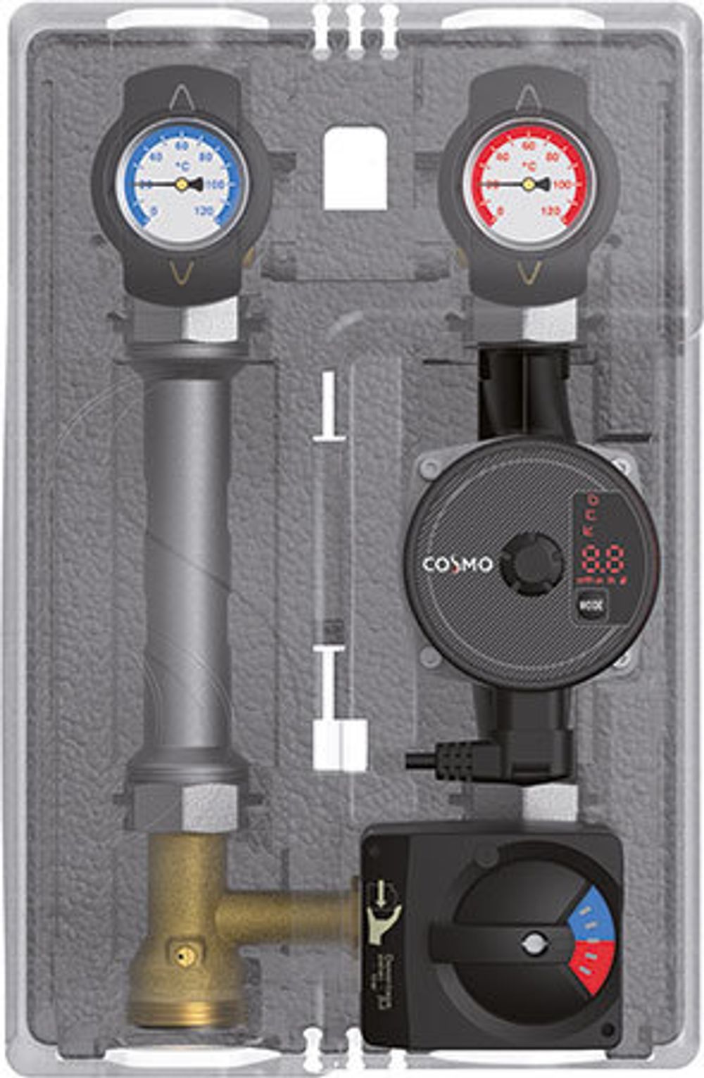 Pumpengruppe DN 25 gemischt Mischer, Stellm., 36062CSM06