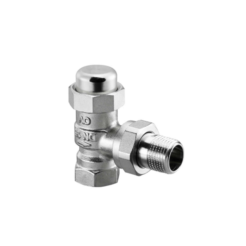 OVENTROP Rücklaufverschraubung Combi LR Eck DN 25, R 1 x Rp 1, PN 10, Messing, vernickelt, 1027568