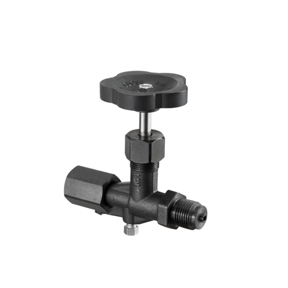 OVENTROP Manometerabsperrventil mit Spannmuffe und Zapfen, PN 400 DIN 16270-A-10 St, Stahl/Niro, ohne Prüfanschluss, 1116004