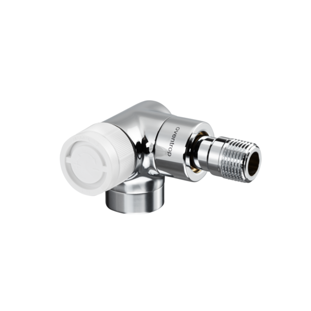 OVENTROP Thermostatventil E Winkeleck links DN 15, Rp 1/2 x R 1/2, PN 10, verchromt, 1163452