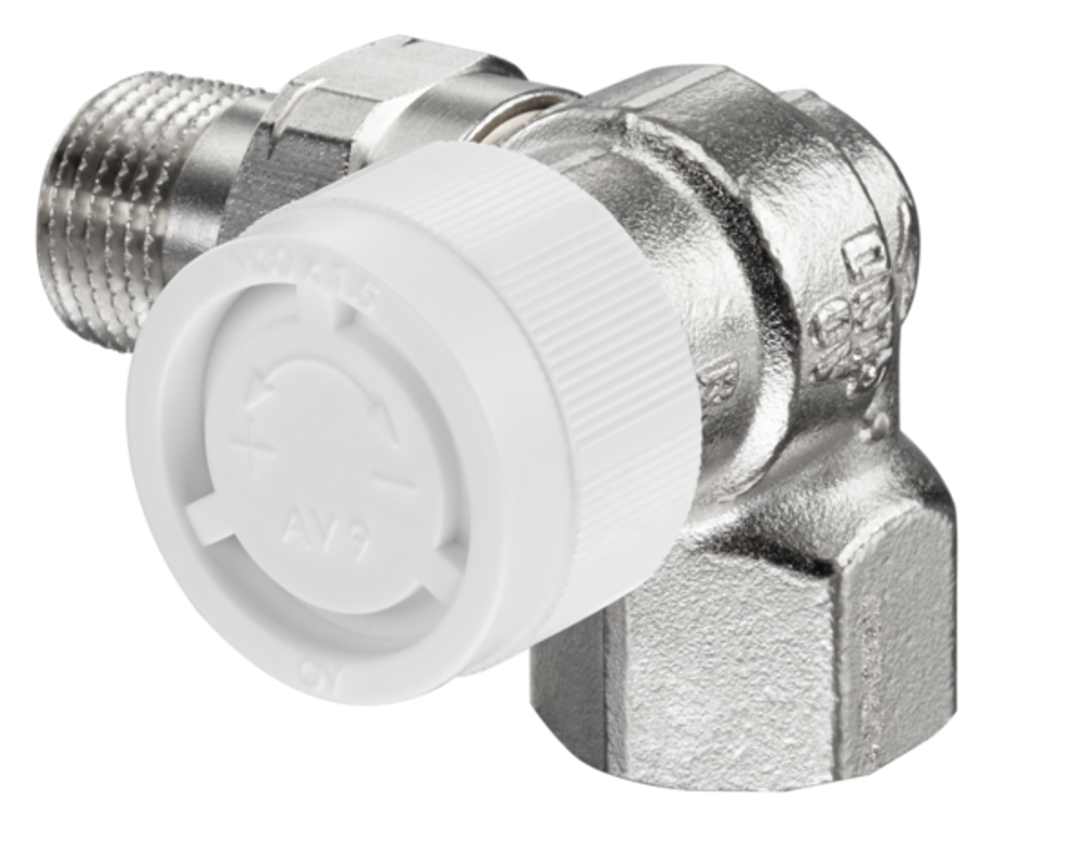OVENTROP Thermostatventil AV 9 Winkeleck rechts DN 10, Rp 3/8 x R 3/8, PN 10, 1183471
