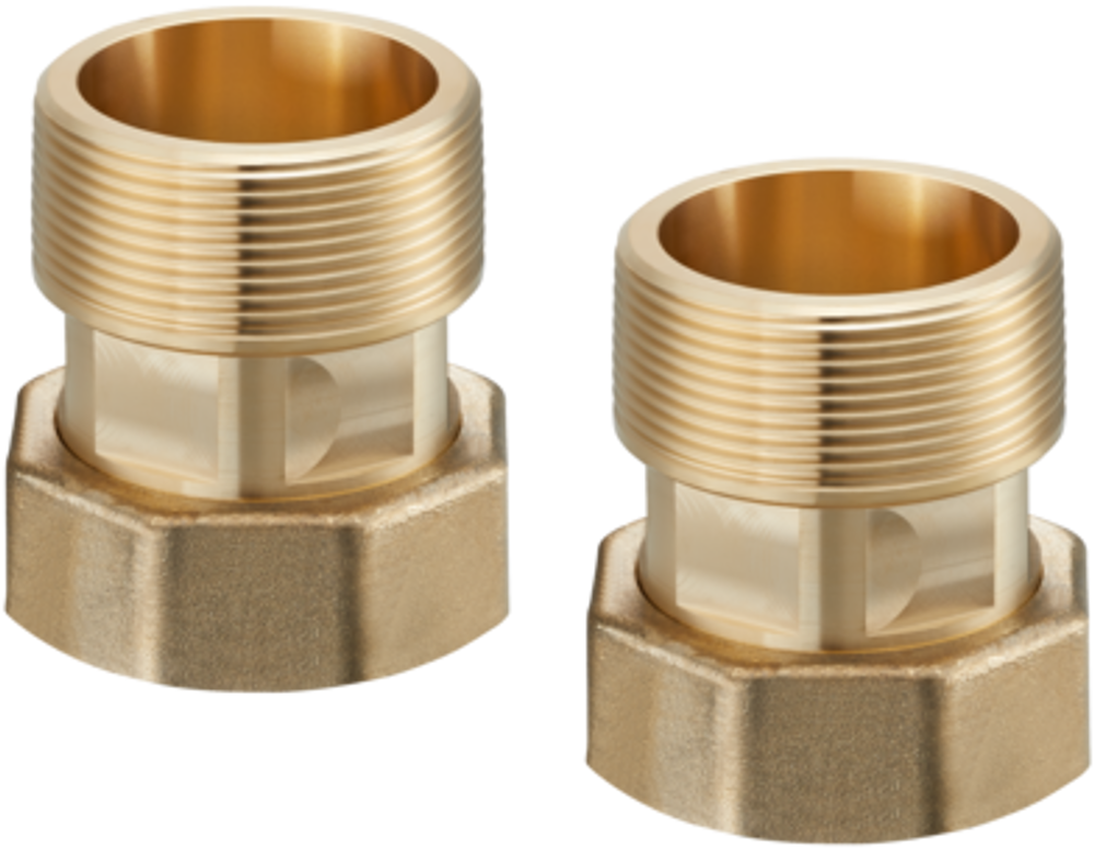OVENTROP Regumat Tüllenanschlussset DN 40/50 Verschraubung R 2 AG x G 2 ÜM (2x), 1352089