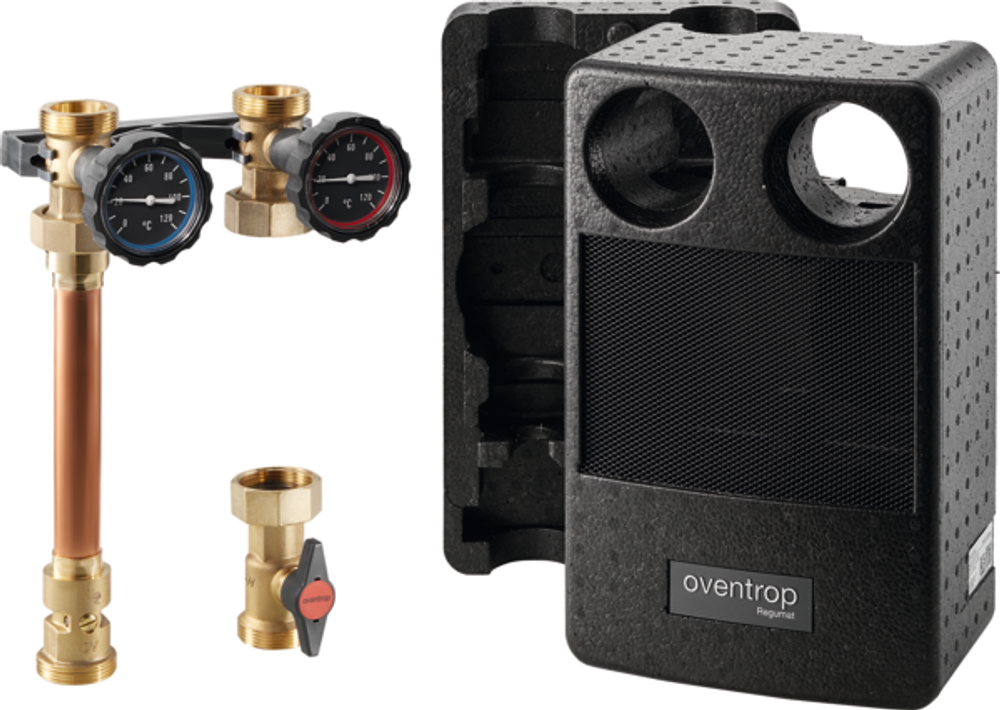 OVENTROP Ungemischte Heizkreisstation Regumat S-180 kurze Bauform DN 25, ohne Pumpe, 1357020