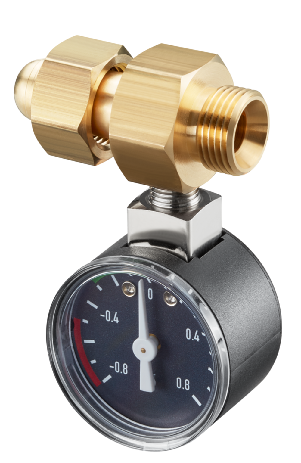 OVENTROP Unterdruckmanometer mit Anschlussstück, filterseitig G 3/8 ÜM, brennerseitig G 3/8 mit Innenkonus, 2120585