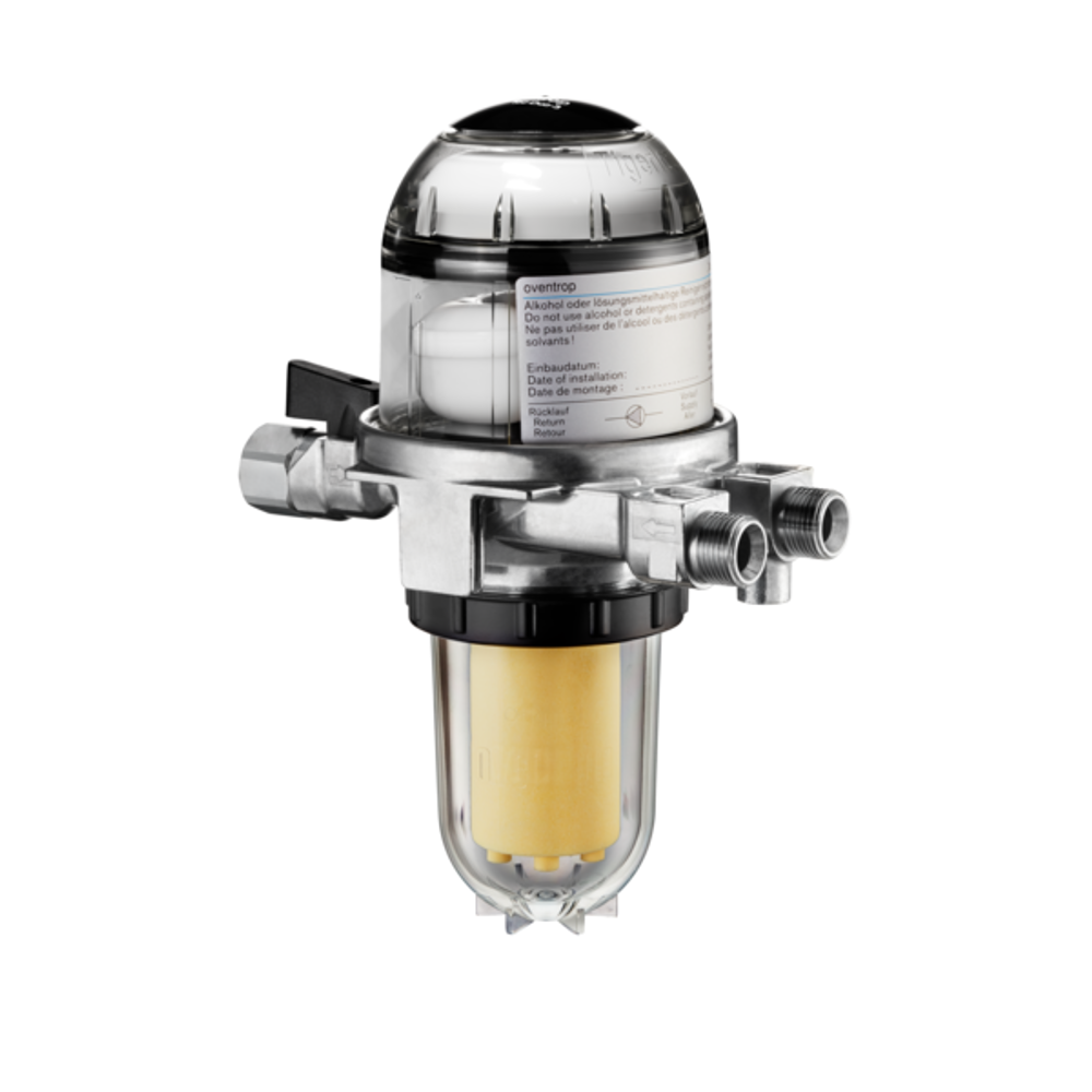 OVENTROP Kombination Heizölfilter und Heizölentlüfter Toc-Duo-3 DN 10, tankseitig G 3/8 IG, brennerseitig G 1/4 IG, mit Filtereinsatz aus Sinterkunststoff 50-75 mym, 2142700
