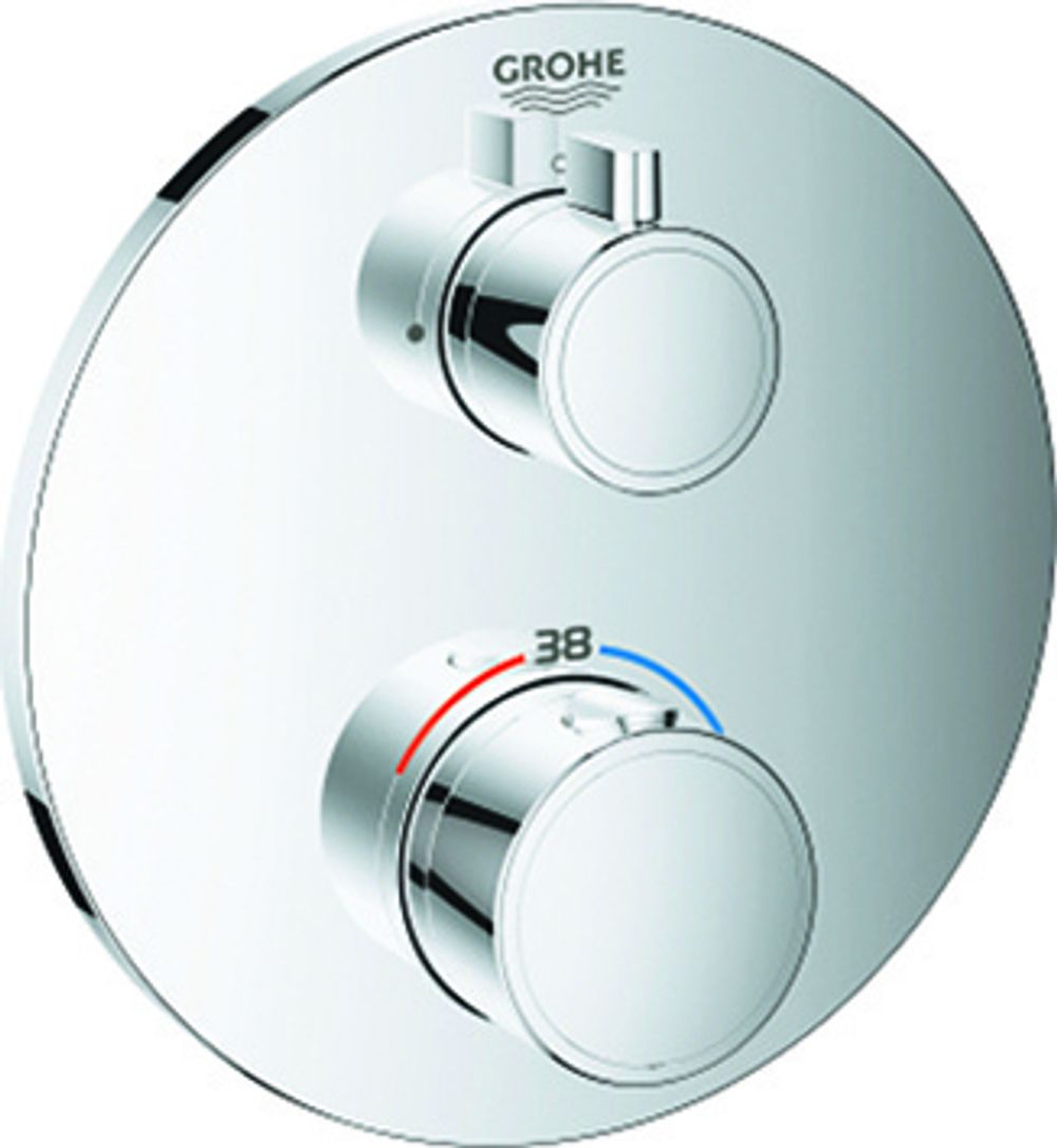 GROHE THM-Brausebatterie Grohtherm 24075 1 Abgänge FMS für 36500 rund chrom, 24075000