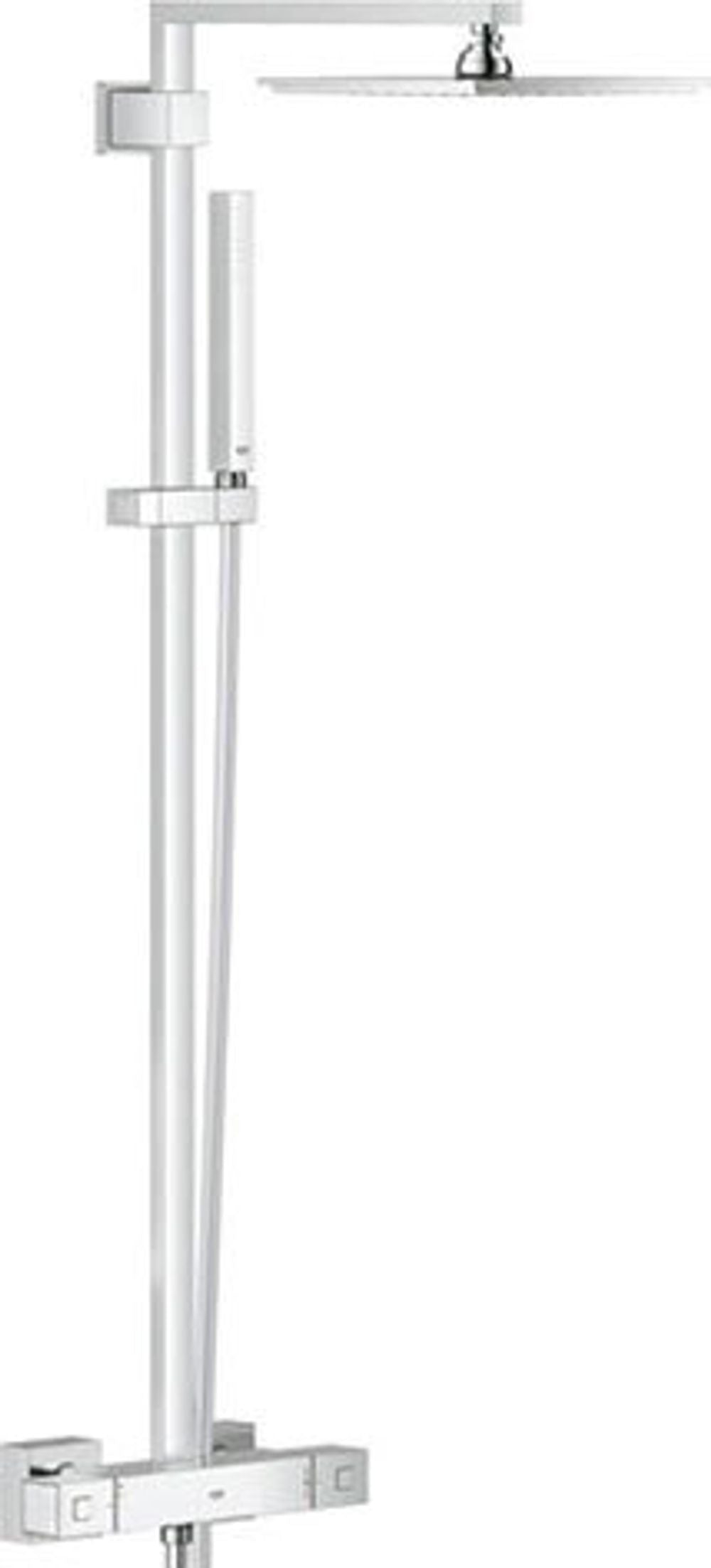 GROHE Duschsystem Euphoria Cube 230 26087 mit Thermostat Wandmontage chrom, 26087000