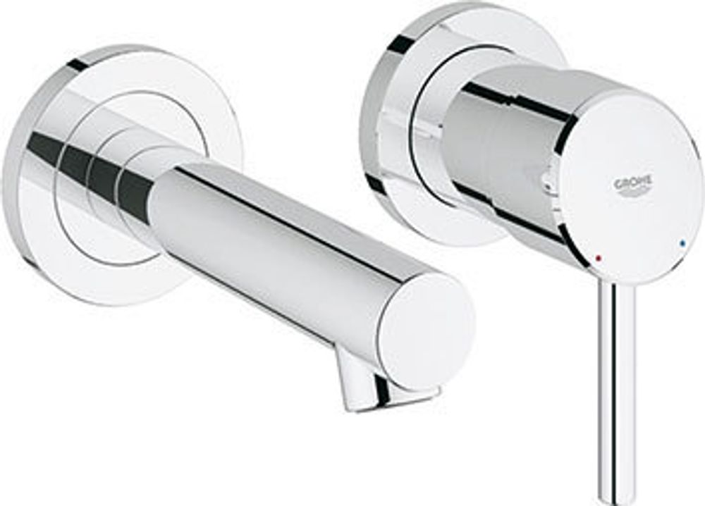 GROHE 2-L-WT-Batterie Concetto 19575_1 Wandmontage Fertigmontageset chrom, 19575001