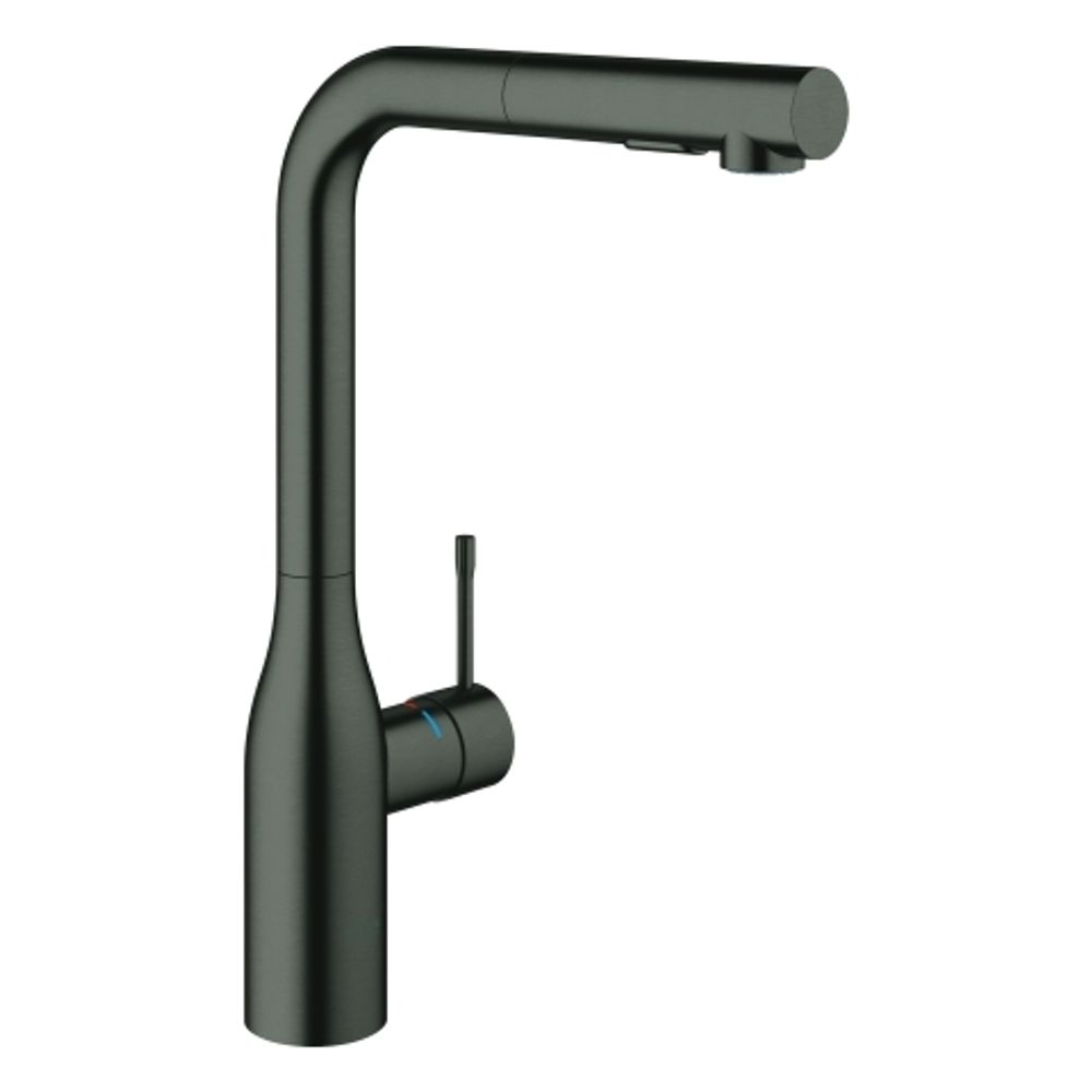 GROHE EH-Spültischbatterie Essence 30504 auszb. Spülbrause hard graphite geb., 30504AL0