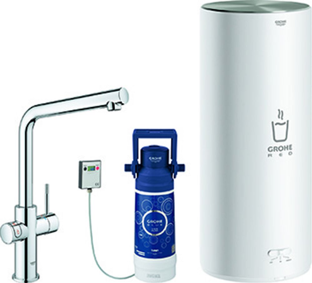 GROHE Armatur und Boiler GROHE Red Duo 30325_1 L-Size L-Auslauf chrom, 30325001