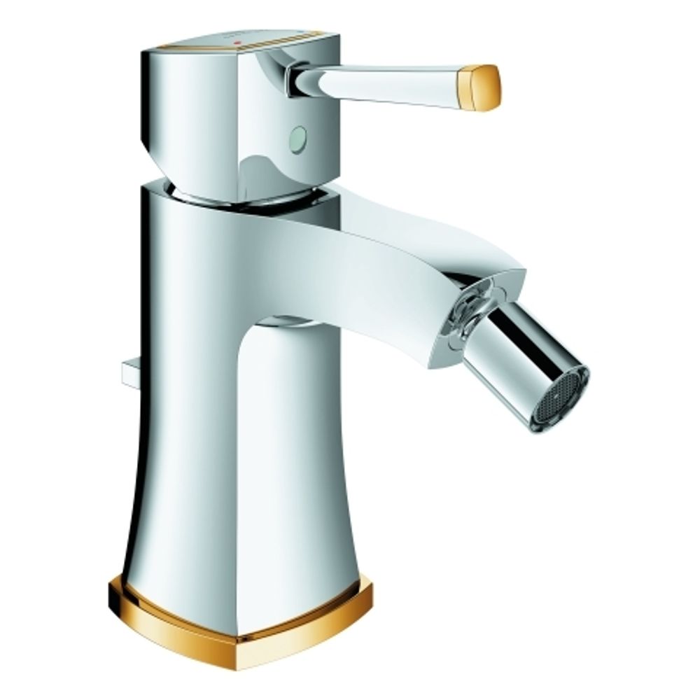 GROHE Einhand-Bidetbatterie Grandera 24372 Zugst.-Ablaufgarnitur chrom/gold, 24372IG0