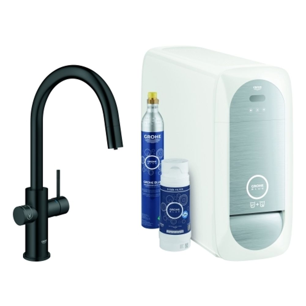 GROHE Starterkit GROHE Blue Home 31541 azb. Mouss. BT/WIFI C-Ausl. velvet black, 31541KS0