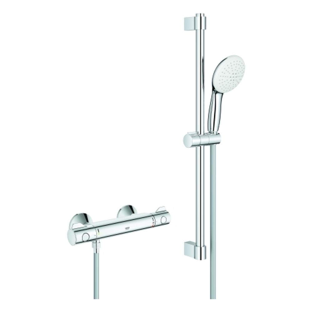 GROHE THM-Brausebatterie Grohtherm 800 34565_2 mit Brausegarnitur 600mm chrom, 34565002