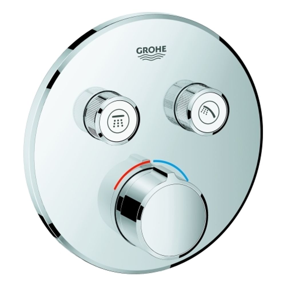 GROHE Unterputzmischer SmartControl 29145 rund FMS 2 Absperrventile chrom, 29145000