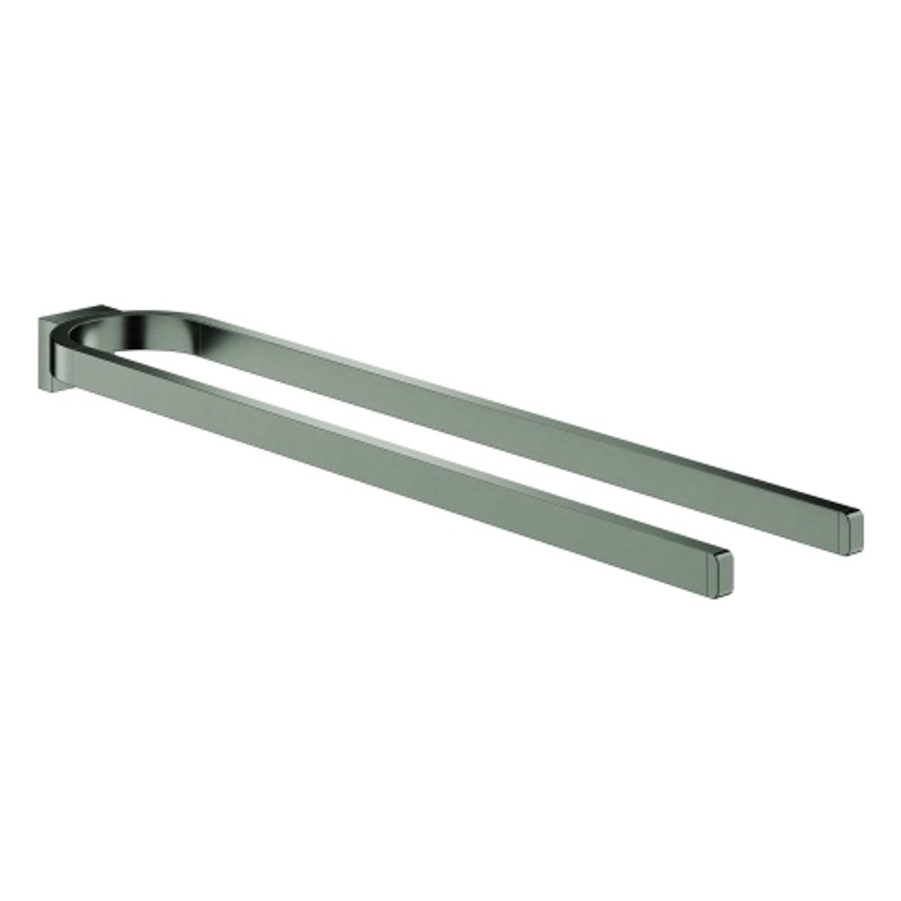 GROHE Handtuchhalter Selection 41059 2-armig hard graphite gebürstet, 41059AL0