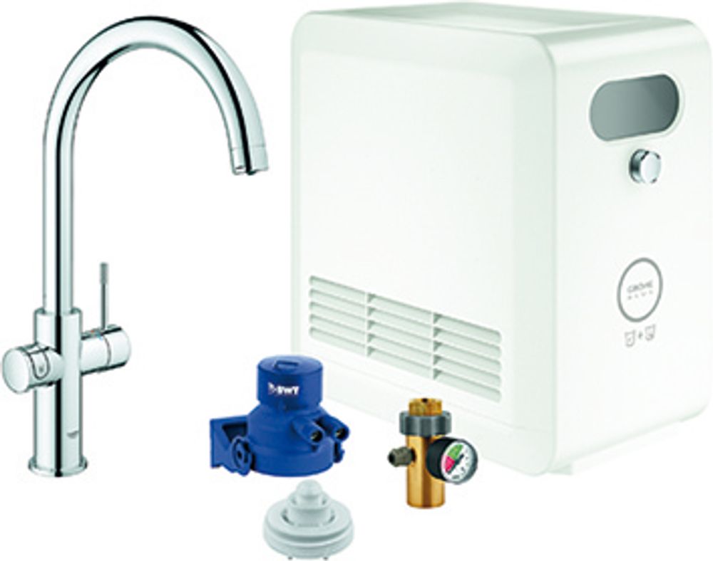 GROHE Starterkit GROHE Blue Professional 31323_2 C-Auslauf BT/WIFI supersteel, 31323DC2