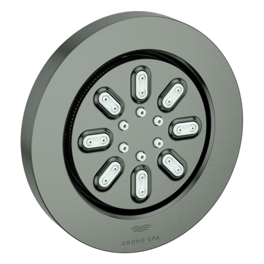 GROHE Seitenbrause 26801 Rainshower Aqua runde Form hard graphite gebürstet, 26801AL0
