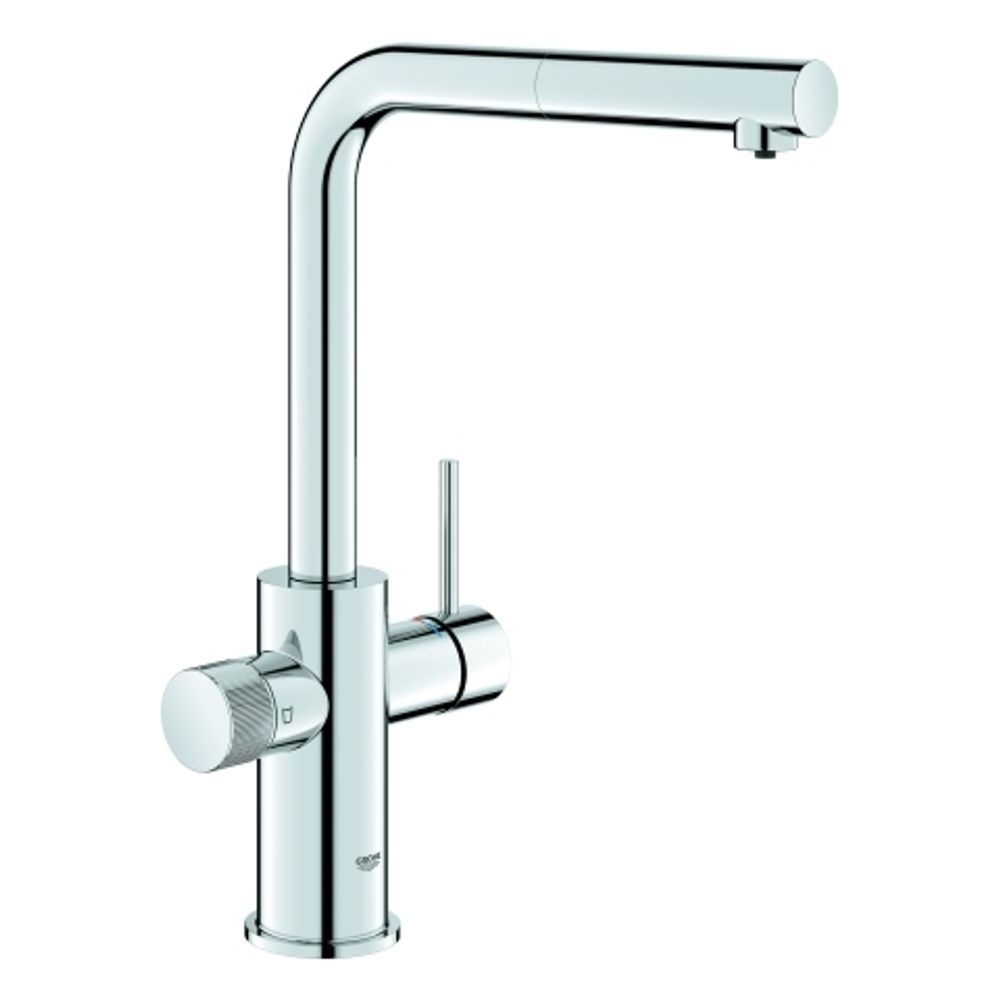 GROHE SPT-Batterie GROHE Blue Pure Minta 30590 L-Ausl. azb. Mous. chrom, 30590000