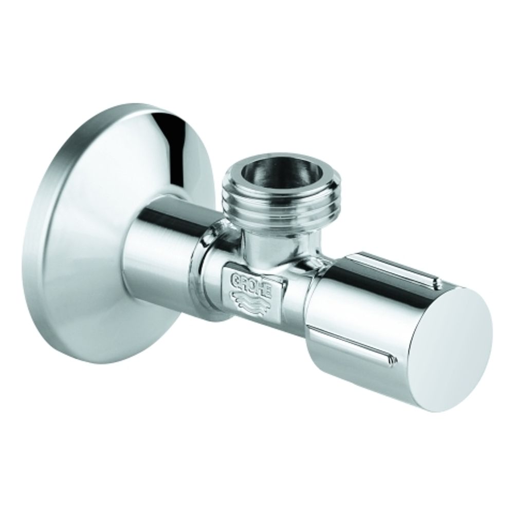 GROHE Eckventil 22043 1/2x1/2'' Rosette Metallgriff selbstd. Anschlussgew. chrom, 22043000