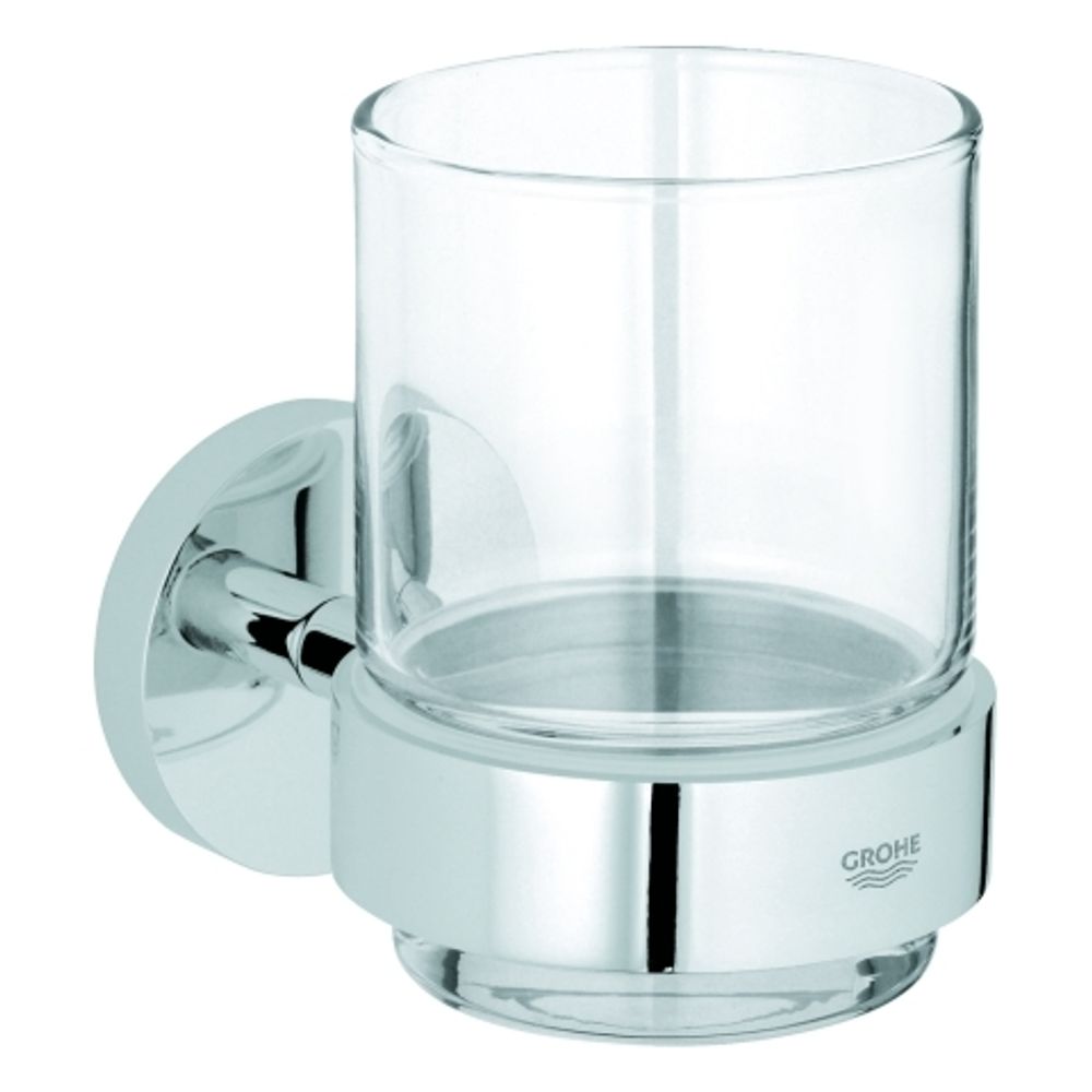 GROHE Glas Essentials 40447_1 mit Halter chrom, 40447001