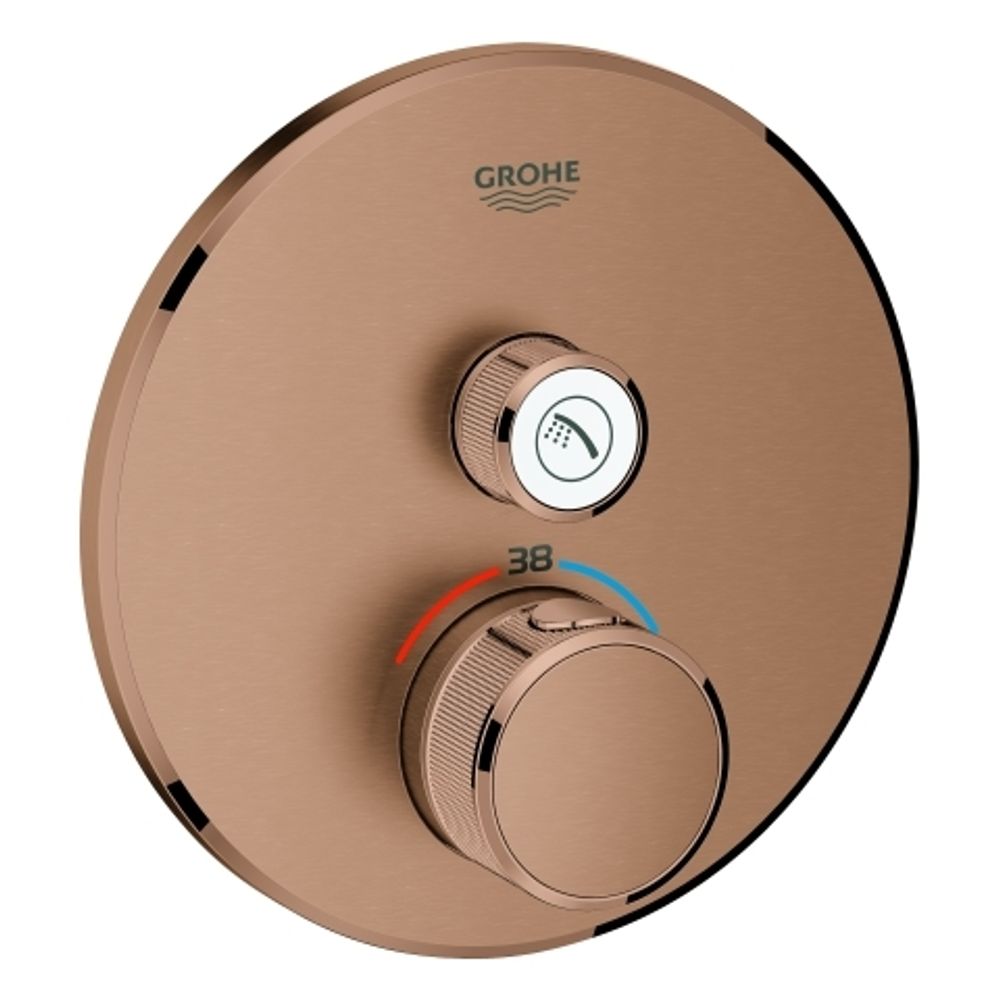 GROHE Thermostat Grohtherm SmartControl 29118 FMS rund 1 ASV warm sunset geb., 29118DL0