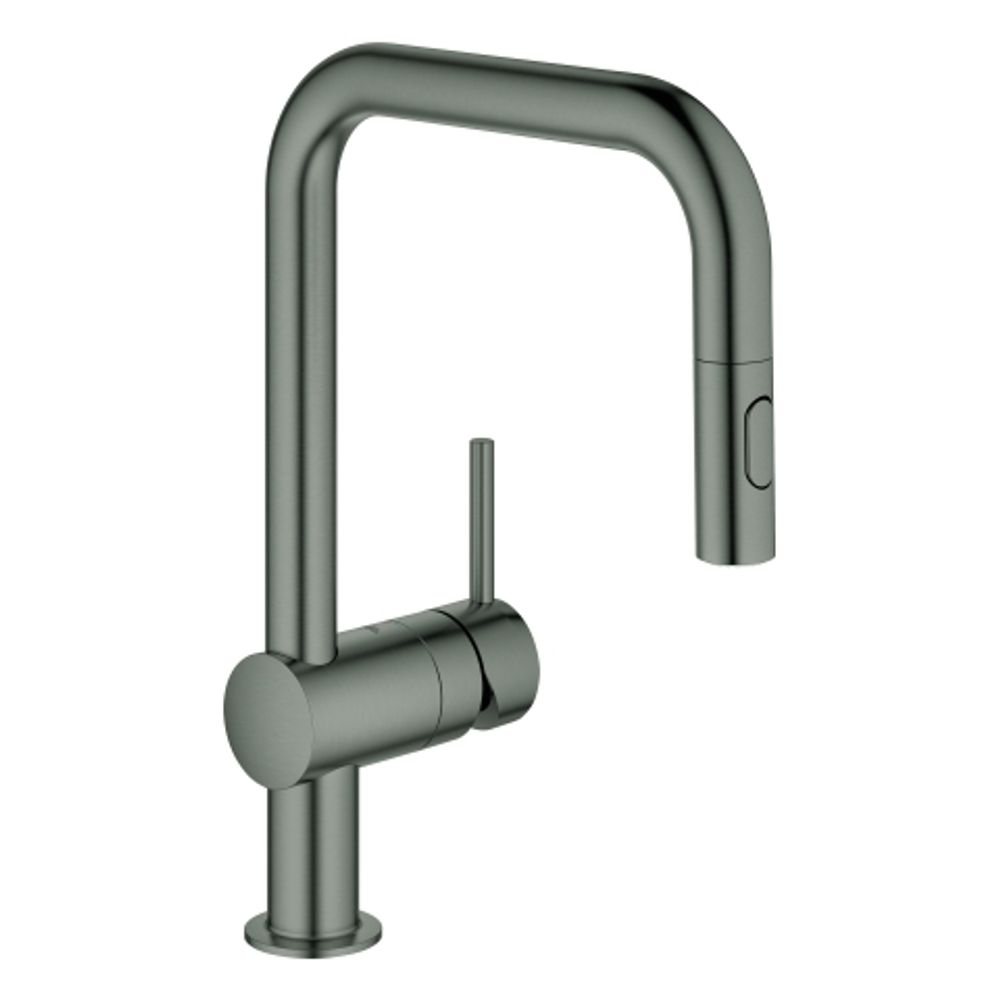 GROHE EH-Spültischbatterie Minta 32322_2 U-Auslauf Spülbrause hard graphite geb., 32322AL2