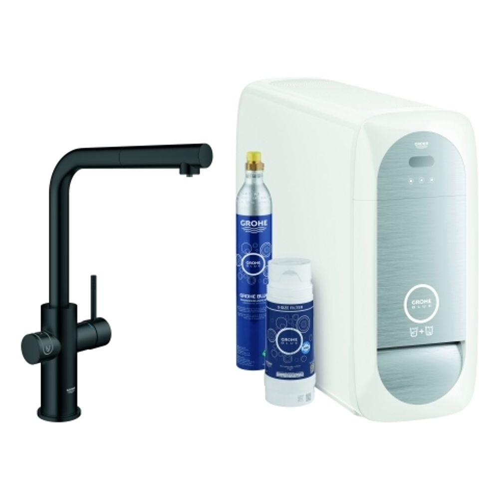 GROHE Starterkit GROHE Blue Home 31539 azb. Mouss. BT/WIFI L-Ausl. velvet black, 31539KS0