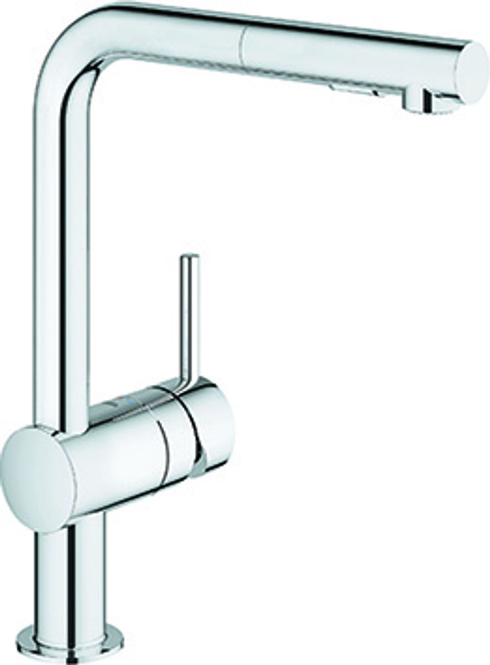 GROHE EH-Spültischbatterie Minta 30274 L-Auslauf ausziehbare Spülbrause chrom, 30274000